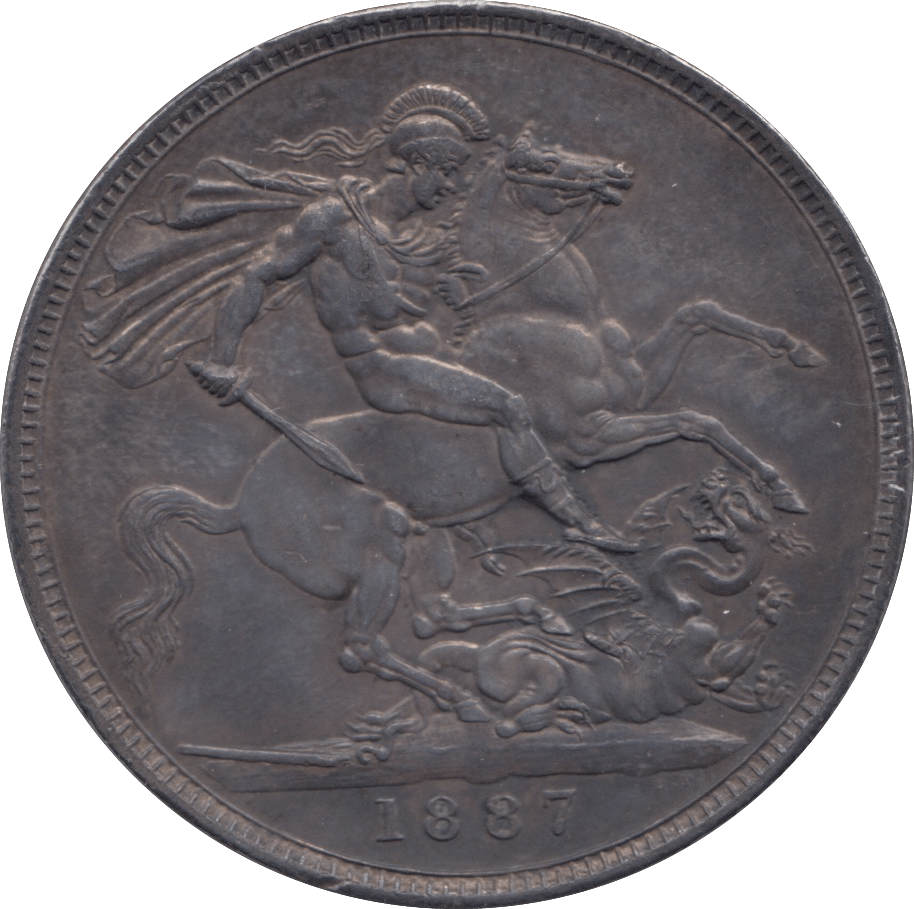 1887 CROWN ( AUNC ) - CROWN - Cambridgeshire Coins
