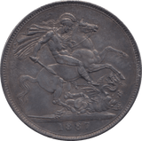 1887 CROWN ( AUNC ) - CROWN - Cambridgeshire Coins