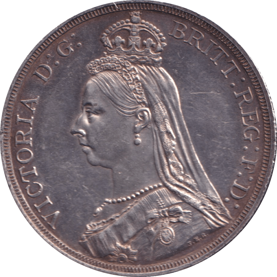 1887 CROWN ( AUNC ) - CROWN - Cambridgeshire Coins