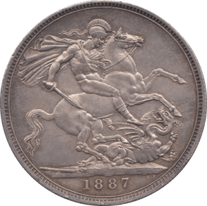 1887 CROWN ( AUNC ) - Crown - Cambridgeshire Coins