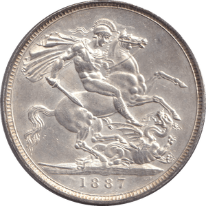 1887 CROWN ( AUNC ) - CROWN - Cambridgeshire Coins