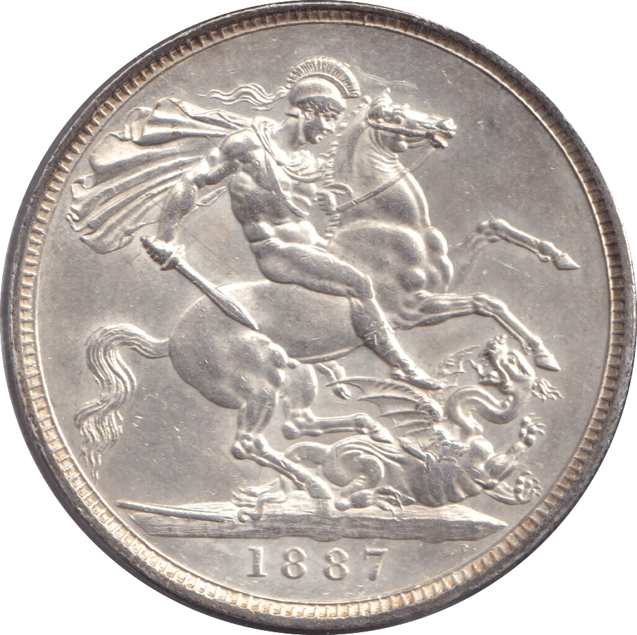 1887 CROWN ( AUNC ) - CROWN - Cambridgeshire Coins