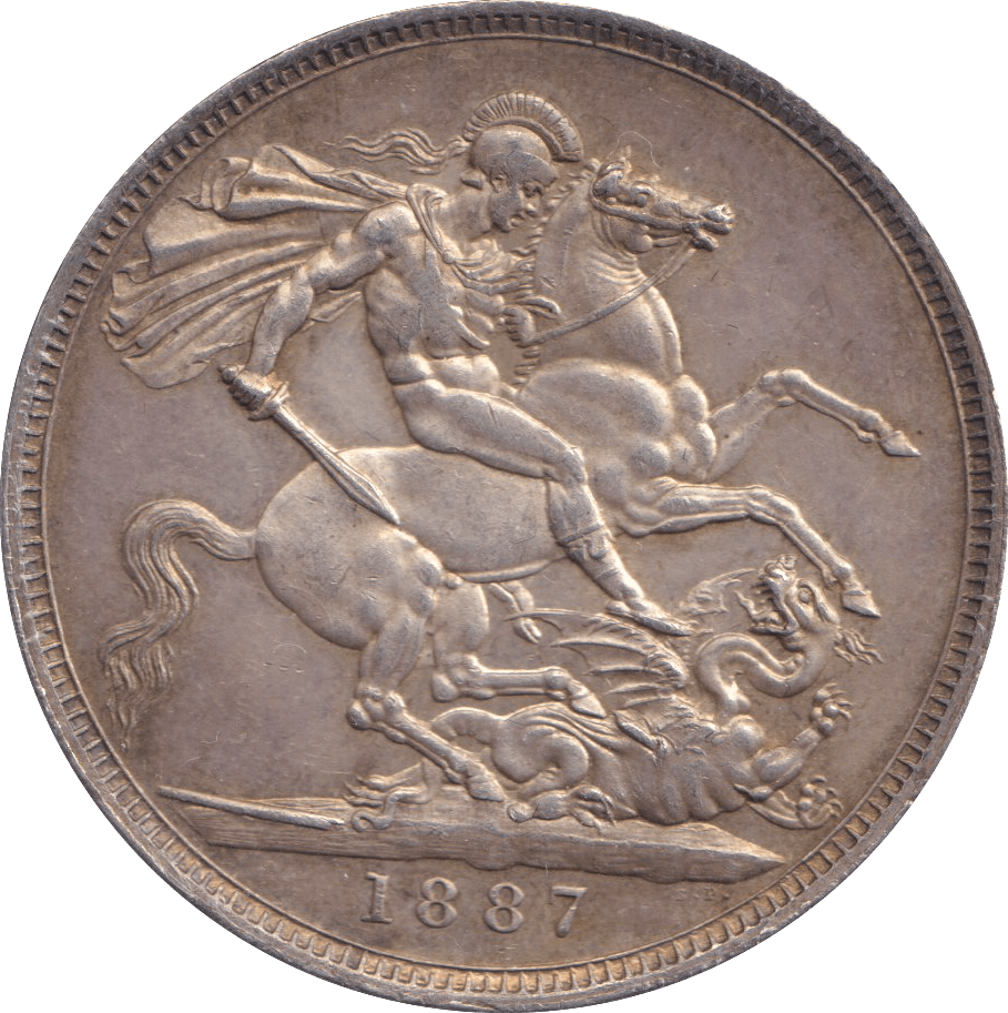 1887 CROWN ( AUNC ) - CROWN - Cambridgeshire Coins