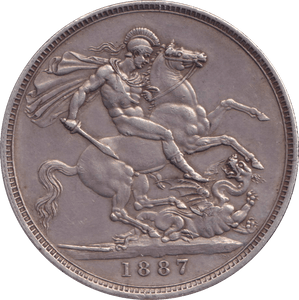1887 CROWN ( AUNC ) - CROWN - Cambridgeshire Coins