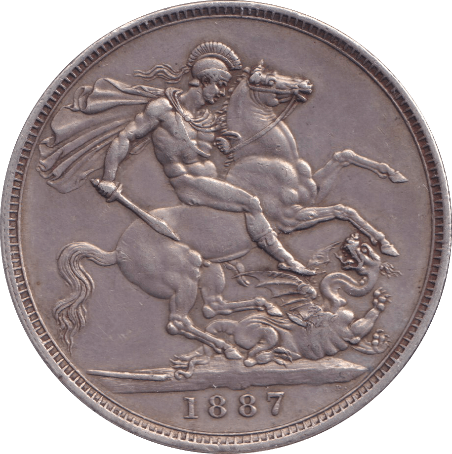 1887 CROWN ( AUNC ) - CROWN - Cambridgeshire Coins