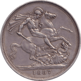 1887 CROWN ( AUNC ) - CROWN - Cambridgeshire Coins