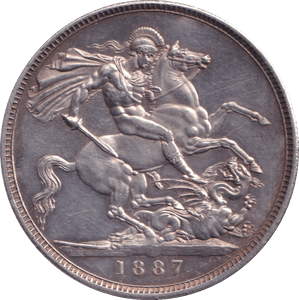 1887 CROWN ( AUNC ) - CROWN - Cambridgeshire Coins