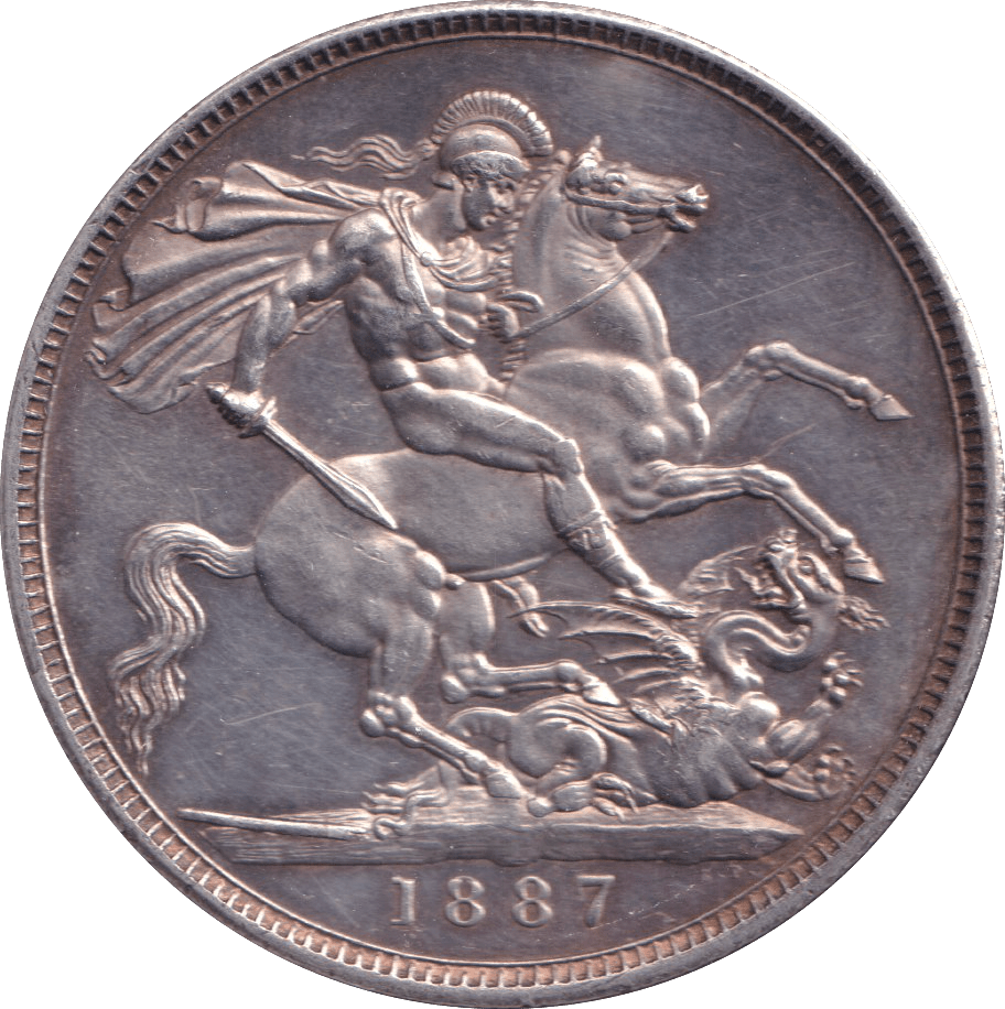 1887 CROWN ( AUNC ) - CROWN - Cambridgeshire Coins