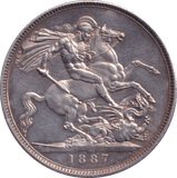 1887 CROWN ( AUNC ) - CROWN - Cambridgeshire Coins