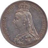 1887 CROWN ( AUNC ) - CROWN - Cambridgeshire Coins