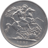 1887 CROWN CLEANED ( EF ) - CROWN - Cambridgeshire Coins