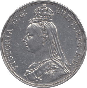 1887 CROWN CLEANED ( EF ) - CROWN - Cambridgeshire Coins
