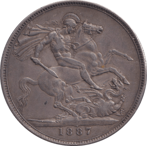 1887 CROWN ( EF ) - CROWN - Cambridgeshire Coins