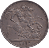 1887 CROWN ( EF ) - CROWN - Cambridgeshire Coins