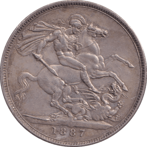 1887 CROWN ( EF ) - CROWN - Cambridgeshire Coins