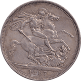 1887 CROWN ( EF ) - CROWN - Cambridgeshire Coins