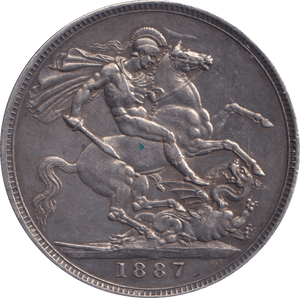 1887 CROWN ( EF ) - CROWN - Cambridgeshire Coins