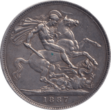 1887 CROWN ( EF ) - CROWN - Cambridgeshire Coins