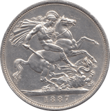 1887 CROWN ( EF ) - CROWN - Cambridgeshire Coins