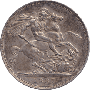 1887 CROWN ( EF ) - CROWN - Cambridgeshire Coins