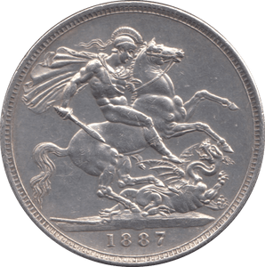 1887 CROWN ( EF ) - CROWN - Cambridgeshire Coins
