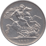 1887 CROWN ( EF ) - CROWN - Cambridgeshire Coins