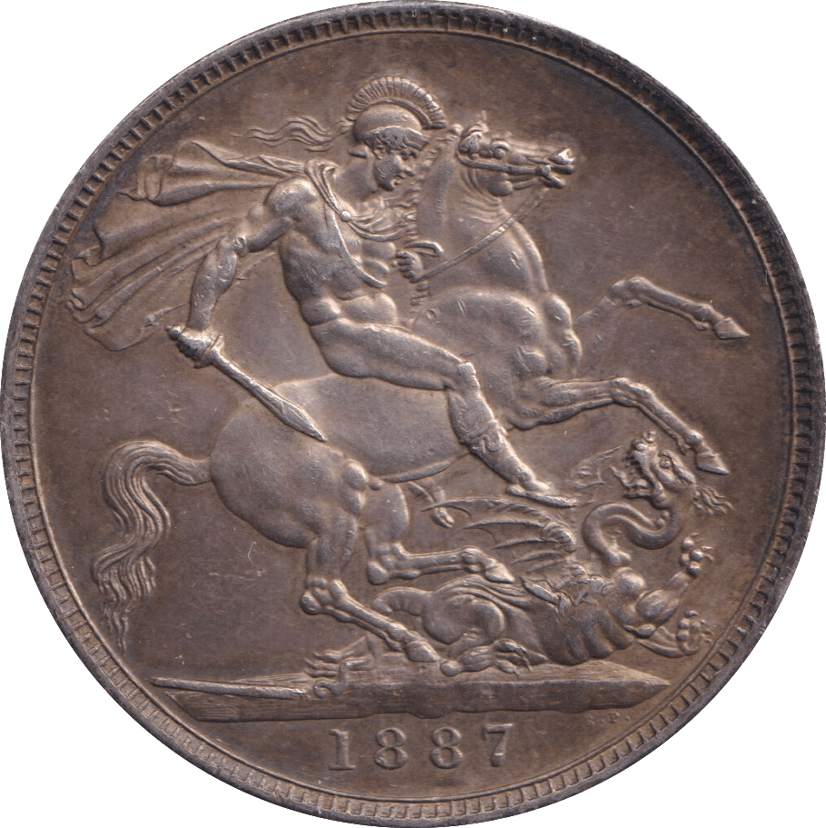 1887 CROWN ( EF ) - FLORIN - Cambridgeshire Coins
