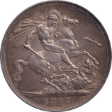 1887 CROWN ( EF ) - FLORIN - Cambridgeshire Coins