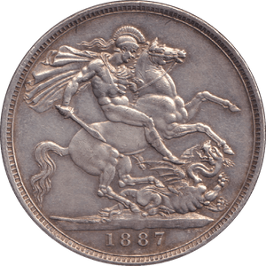 1887 CROWN ( EF ) - WORLD COINS - Cambridgeshire Coins