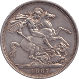 1887 CROWN ( EF ) - WORLD COINS - Cambridgeshire Coins