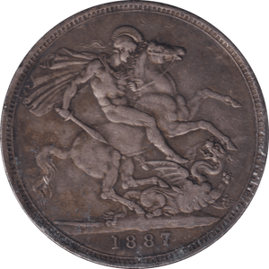 1887 CROWN F86 ( VF ) - CROWN - Cambridgeshire Coins