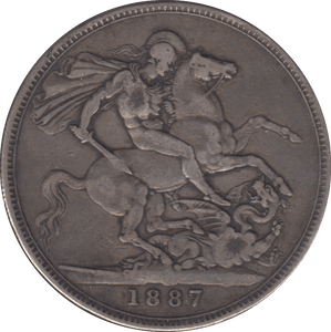1887 CROWN ( FINE ) - CROWN - Cambridgeshire Coins