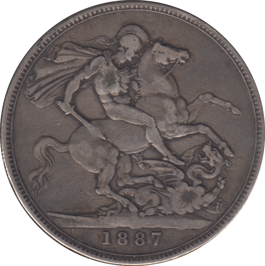 1887 CROWN ( FINE ) - CROWN - Cambridgeshire Coins