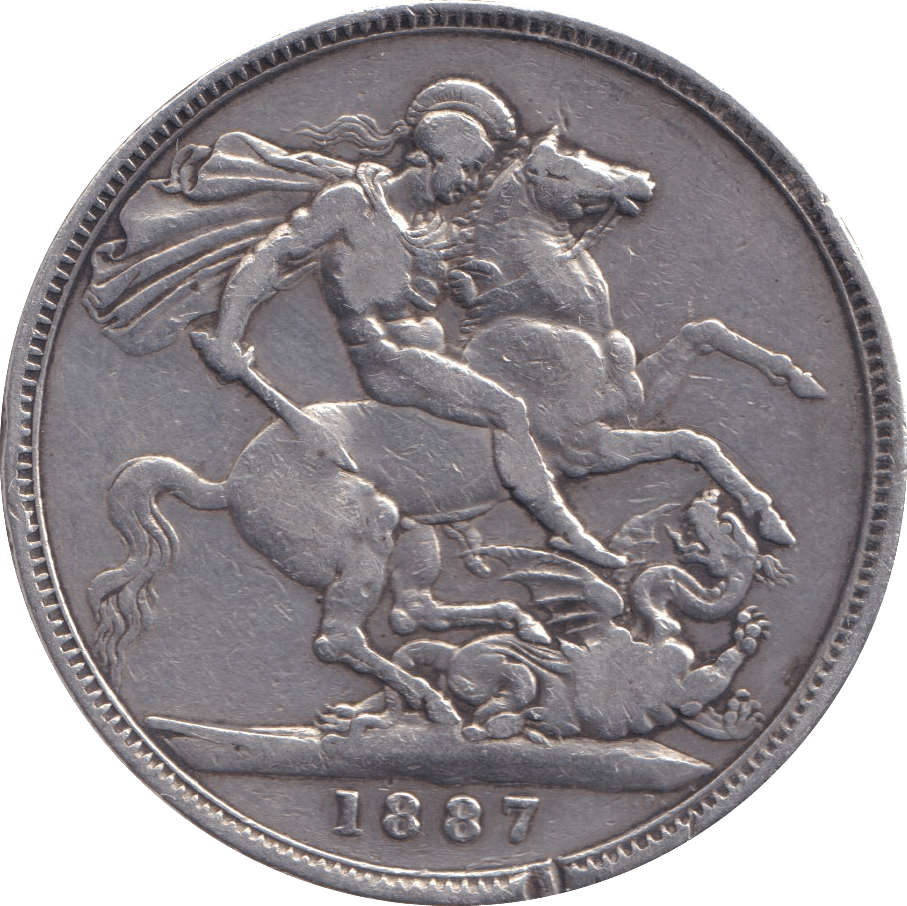 1887 CROWN ( FINE ) - CROWN - Cambridgeshire Coins