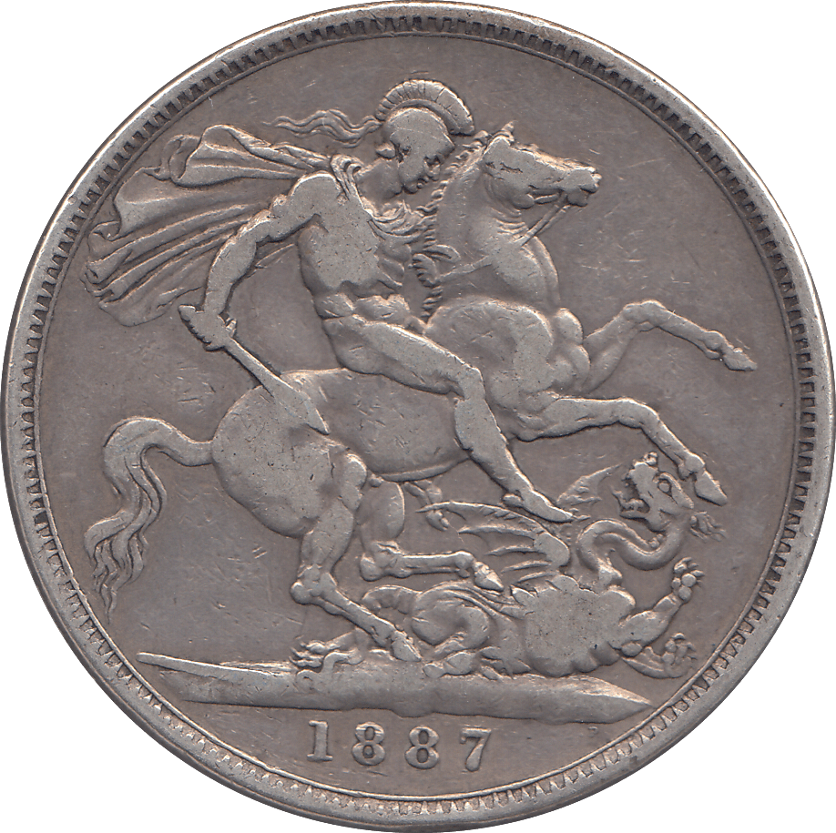 1887 CROWN ( FINE ) - CROWN - Cambridgeshire Coins