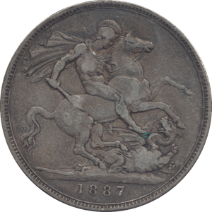 1887 CROWN ( GF ) - CROWN - Cambridgeshire Coins