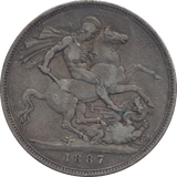 1887 CROWN ( GF ) - CROWN - Cambridgeshire Coins