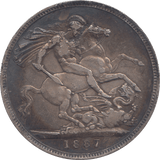 1887 CROWN ( GF ) - CROWN - Cambridgeshire Coins
