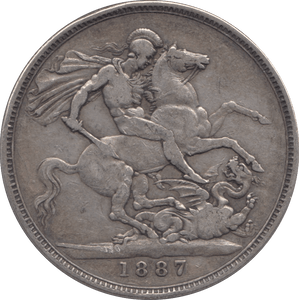 1887 CROWN ( GF ) - CROWN - Cambridgeshire Coins