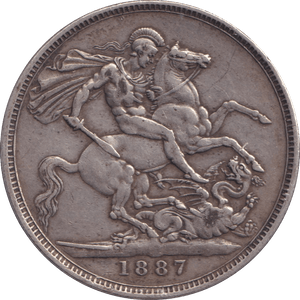 1887 CROWN ( GF ) - CROWN - Cambridgeshire Coins