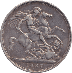 1887 CROWN ( GF ) - CROWN - Cambridgeshire Coins