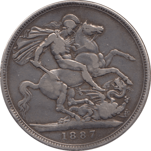 1887 CROWN ( GF ) - CROWN - Cambridgeshire Coins