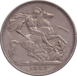 1887 CROWN ( GVF ) - CROWN - Cambridgeshire Coins
