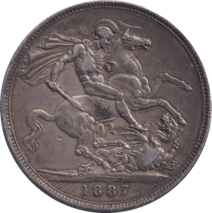 1887 CROWN ( GVF ) - CROWN - Cambridgeshire Coins
