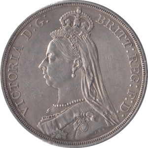 1887 CROWN ( GVF ) - CROWN - Cambridgeshire Coins