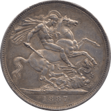1887 CROWN ( GVF ) - CROWN - Cambridgeshire Coins