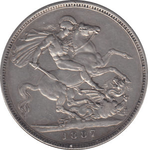1887 CROWN ( GVF ) - CROWN - Cambridgeshire Coins