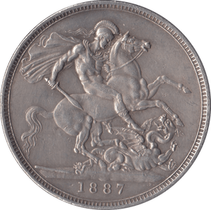 1887 CROWN ( GVF ) - CROWN - Cambridgeshire Coins