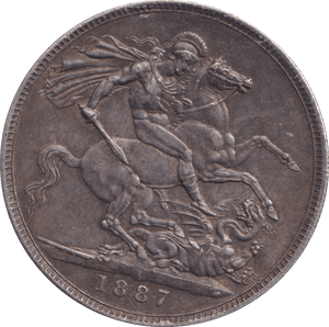 1887 CROWN ( GVF ) - CROWN - Cambridgeshire Coins