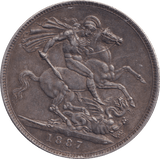 1887 CROWN ( GVF ) - CROWN - Cambridgeshire Coins